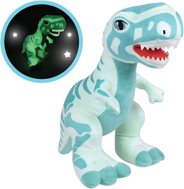  - plush glow in dark t-rex green 25 cm 